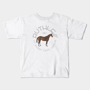 Ruthless 1867 1st Belmont Stakes Champion horse racing design Kids T-Shirt